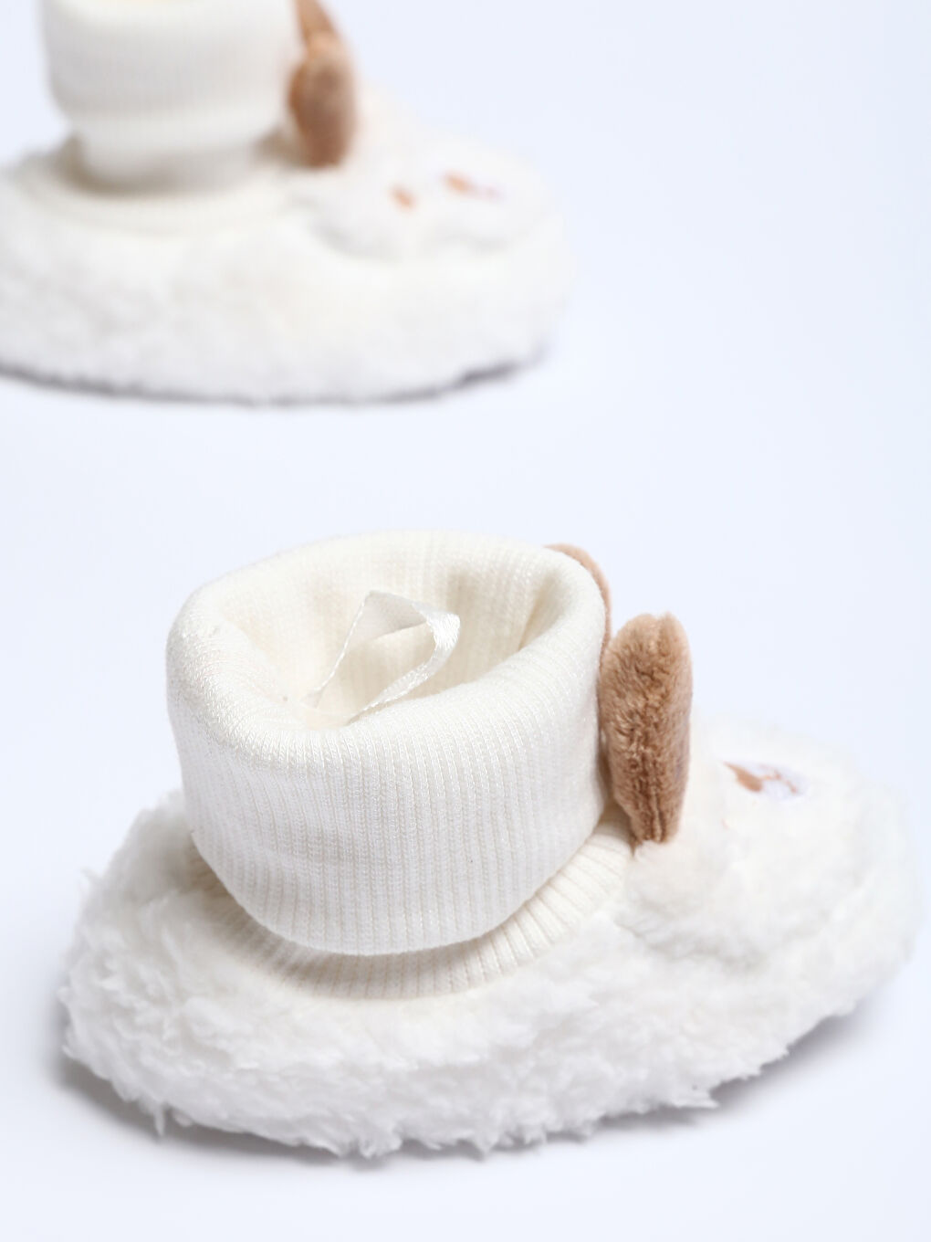 Baby Boy WHITE Slipper Boots-4