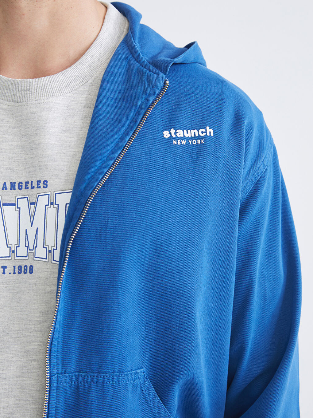 Lacivert Rahat Kalıp Erkek Jean Ceket-2