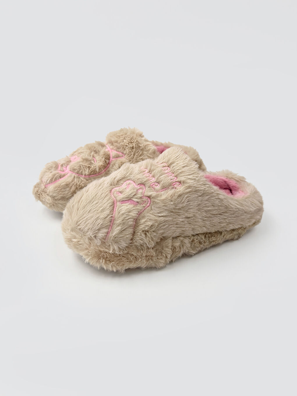 Papuci de casă pentru fete cu broderie animal