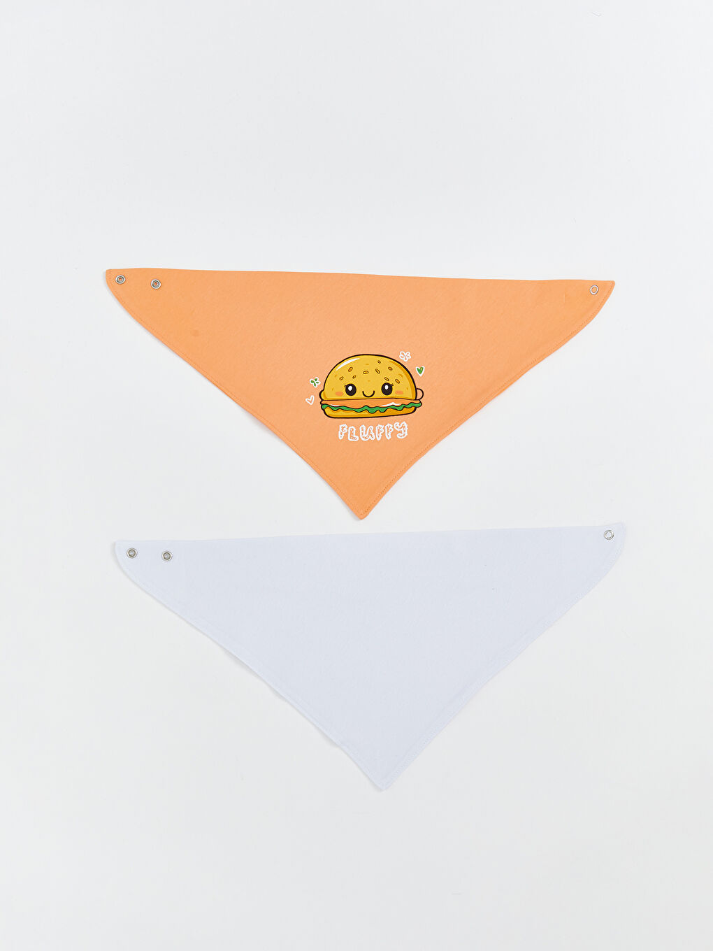 Baskılı Kız Bebek Mama Önlüğü 2'li