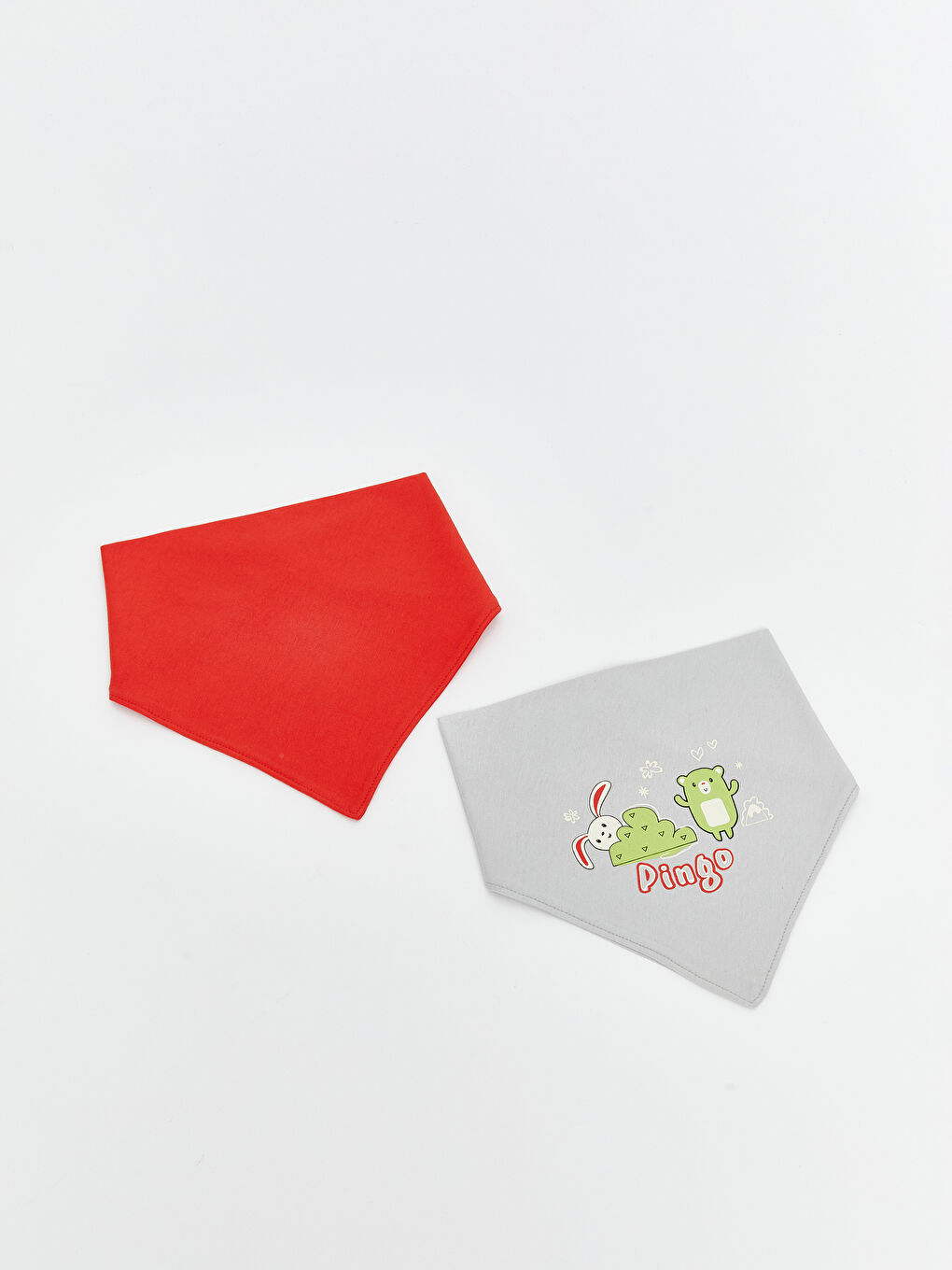 Baskılı Kız Bebek Mama Önlüğü 2'li-1