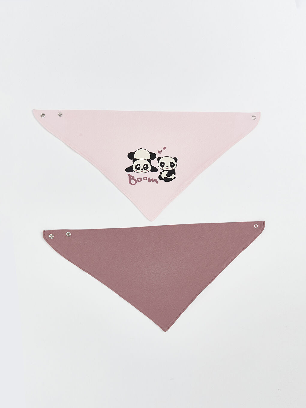 Baskılı Kız Bebek Mama Önlüğü 2'li