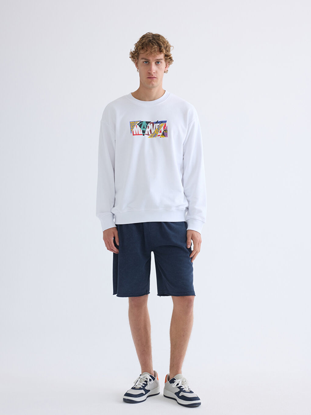 Crew Neck Long Sleeve Men's Sweatshirt-1