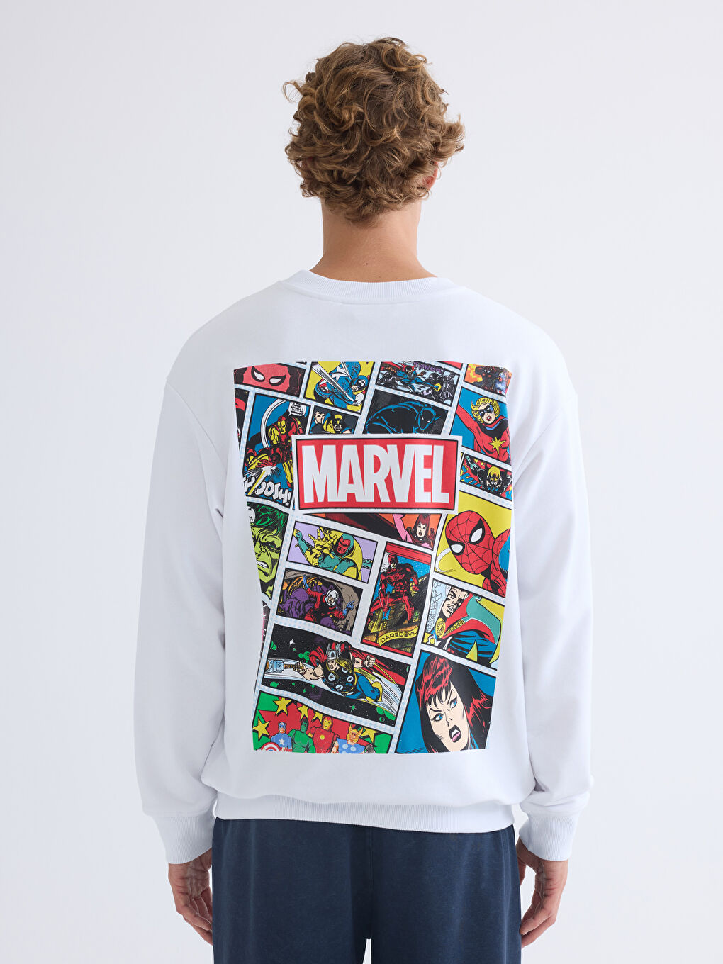 Crew Neck Long Sleeve Men's Sweatshirt-3