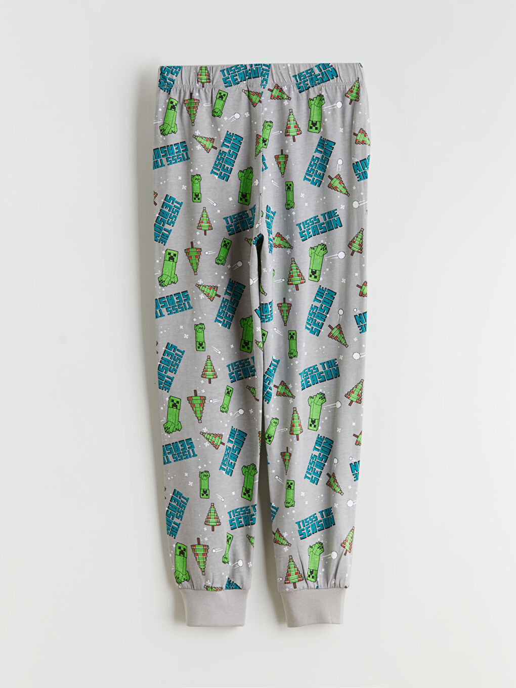 Crew Neck Minecraft Printed Boys' Pyjama Set-4