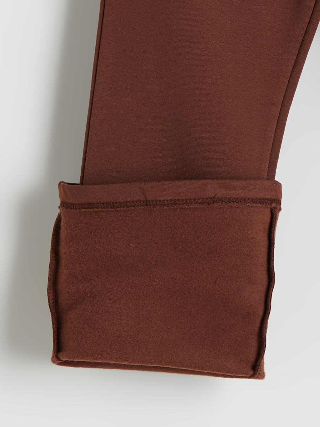 Kahverengi Beli Lastikli İspanyol Paça Kız Çocuk Tayt-1