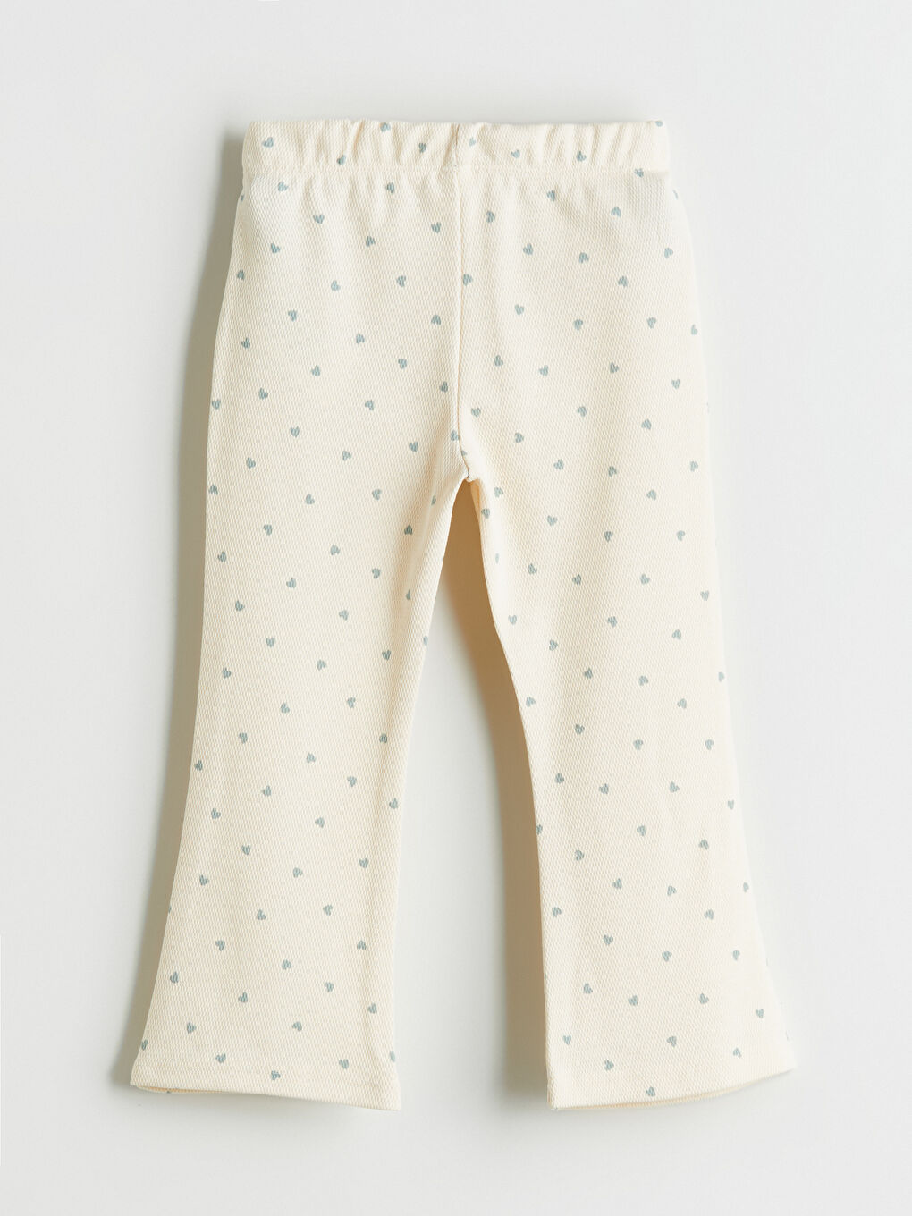 Bej İspanyol Paça Kız Çocuk Tayt Pantolon-1