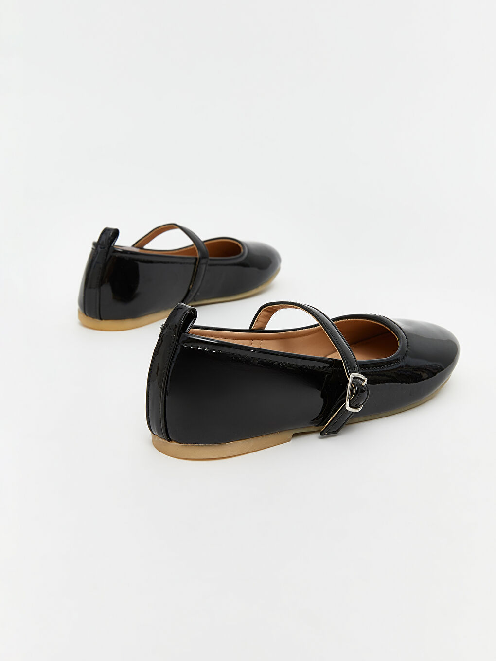 Leather Look Girl's Flats-4