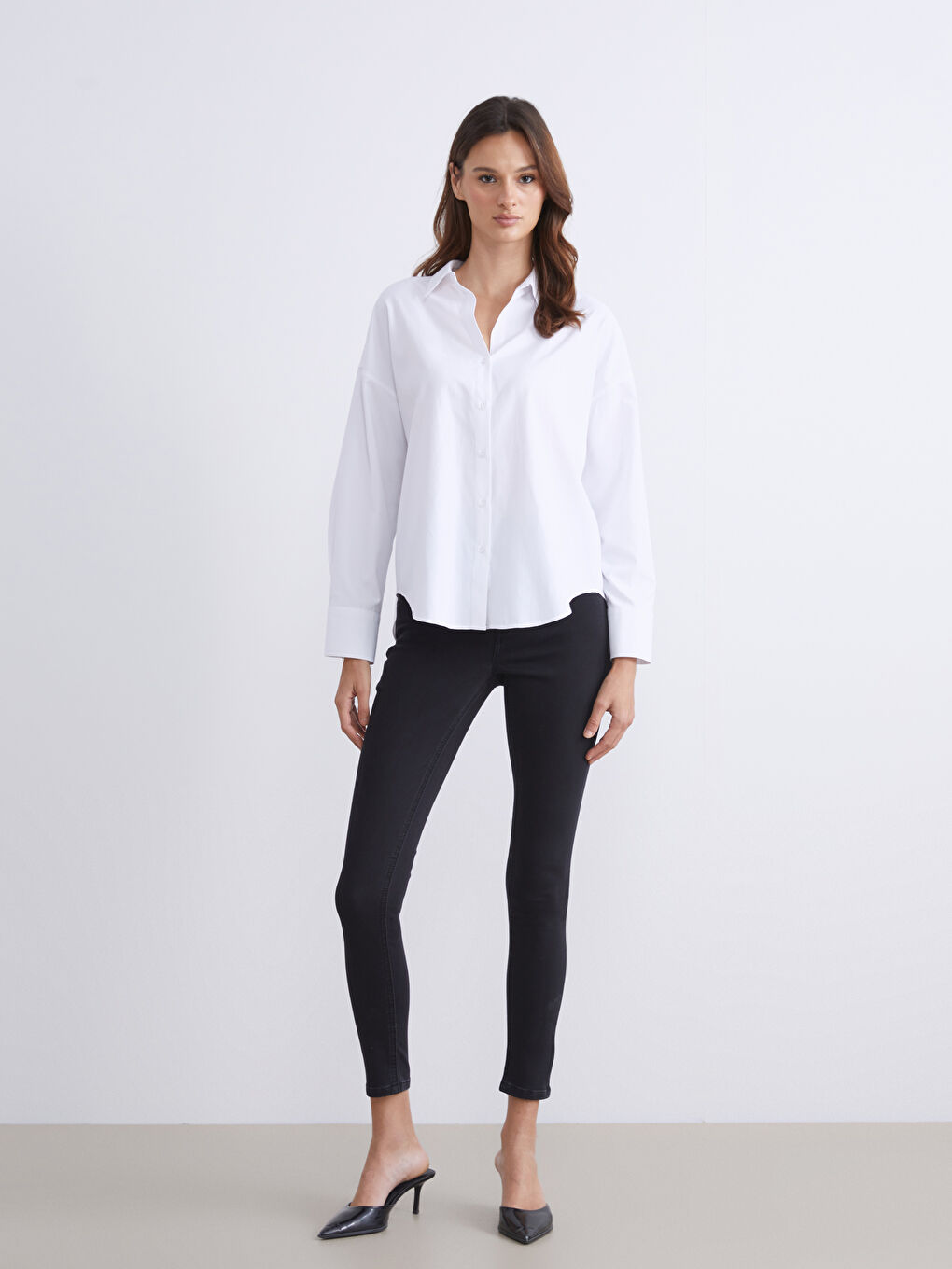 Oversize Poplin Women's Shirt-3