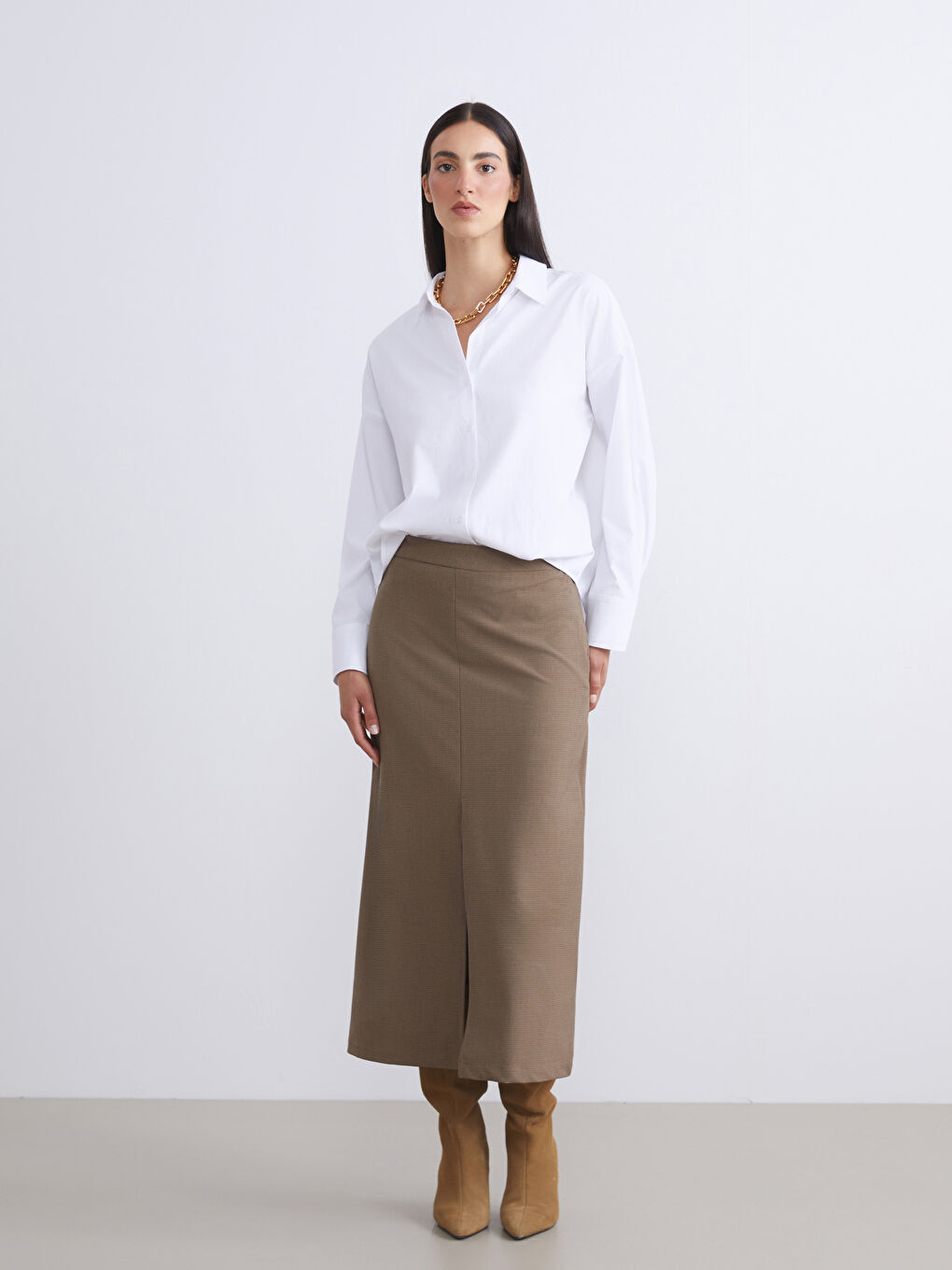 Oversize Poplin Women's Shirt-2