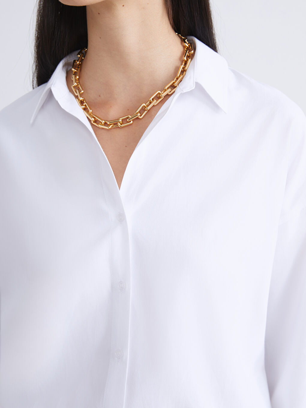 Oversize Poplin Women's Shirt-4