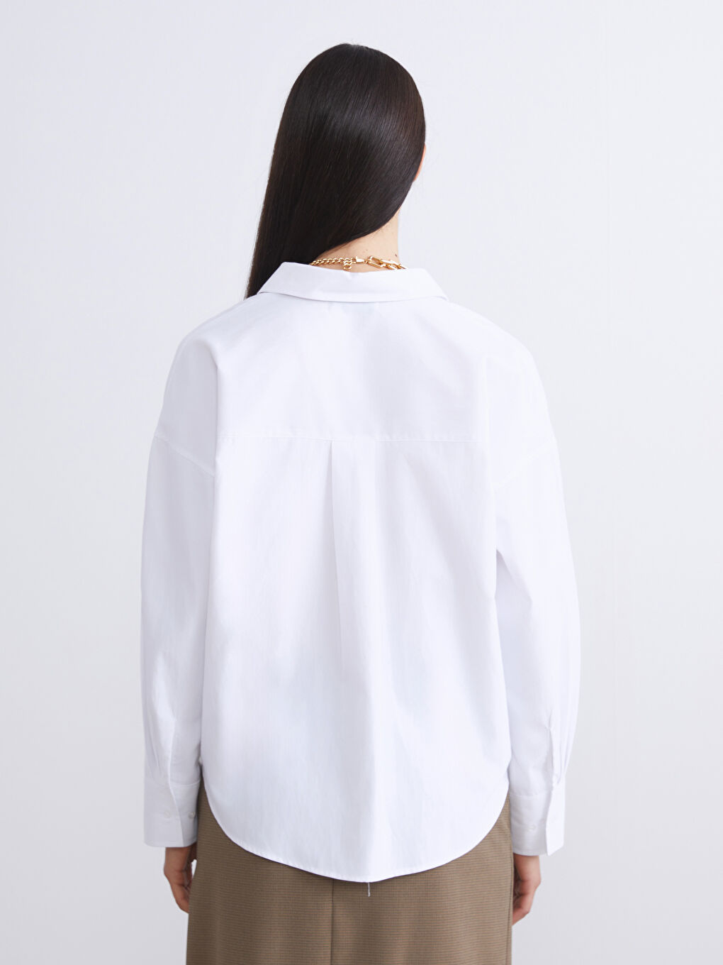 Oversize Poplin Women's Shirt-6