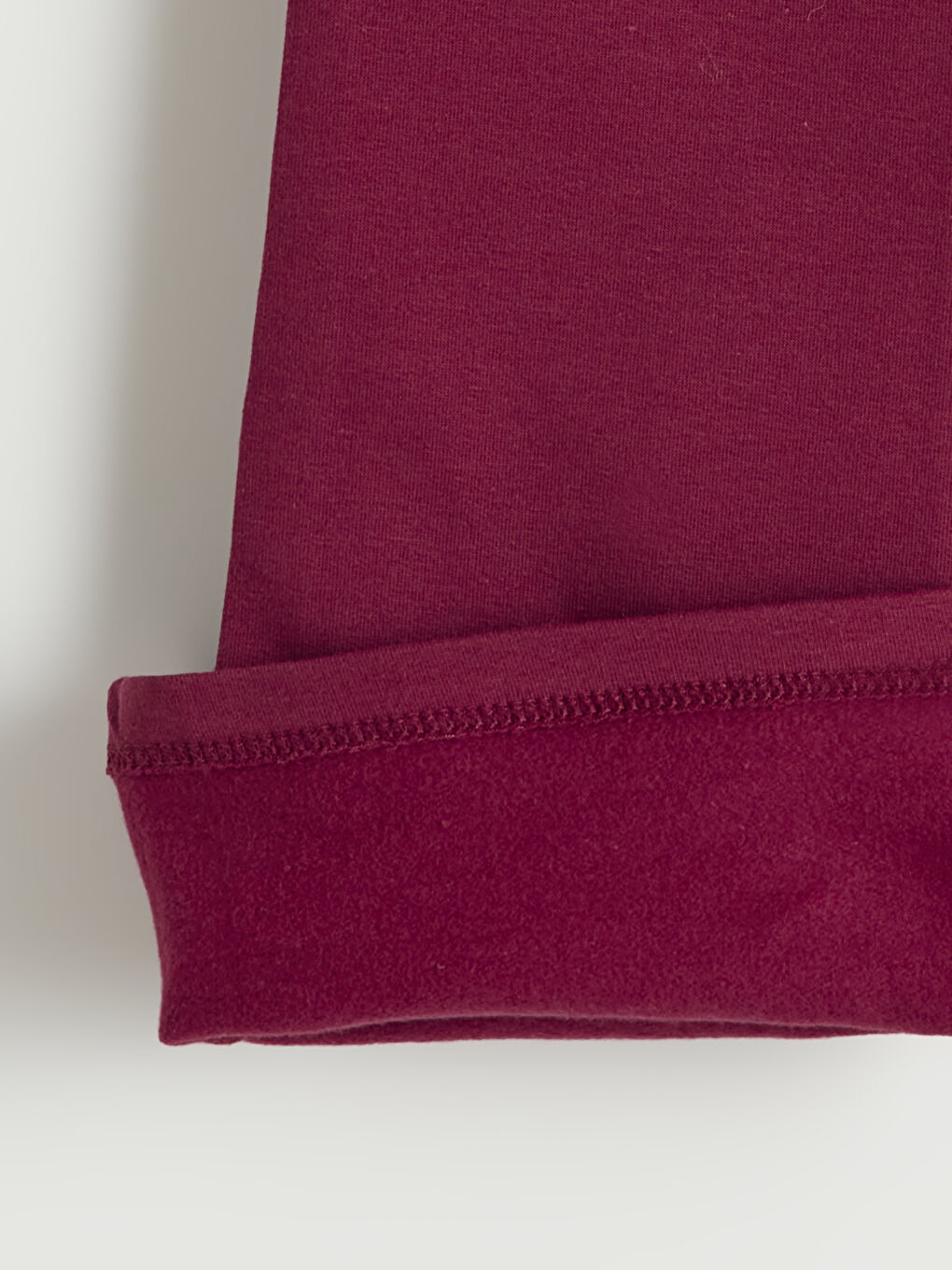 Bordo Beli Lastikli İspanyol Paça Kız Çocuk Tayt-1