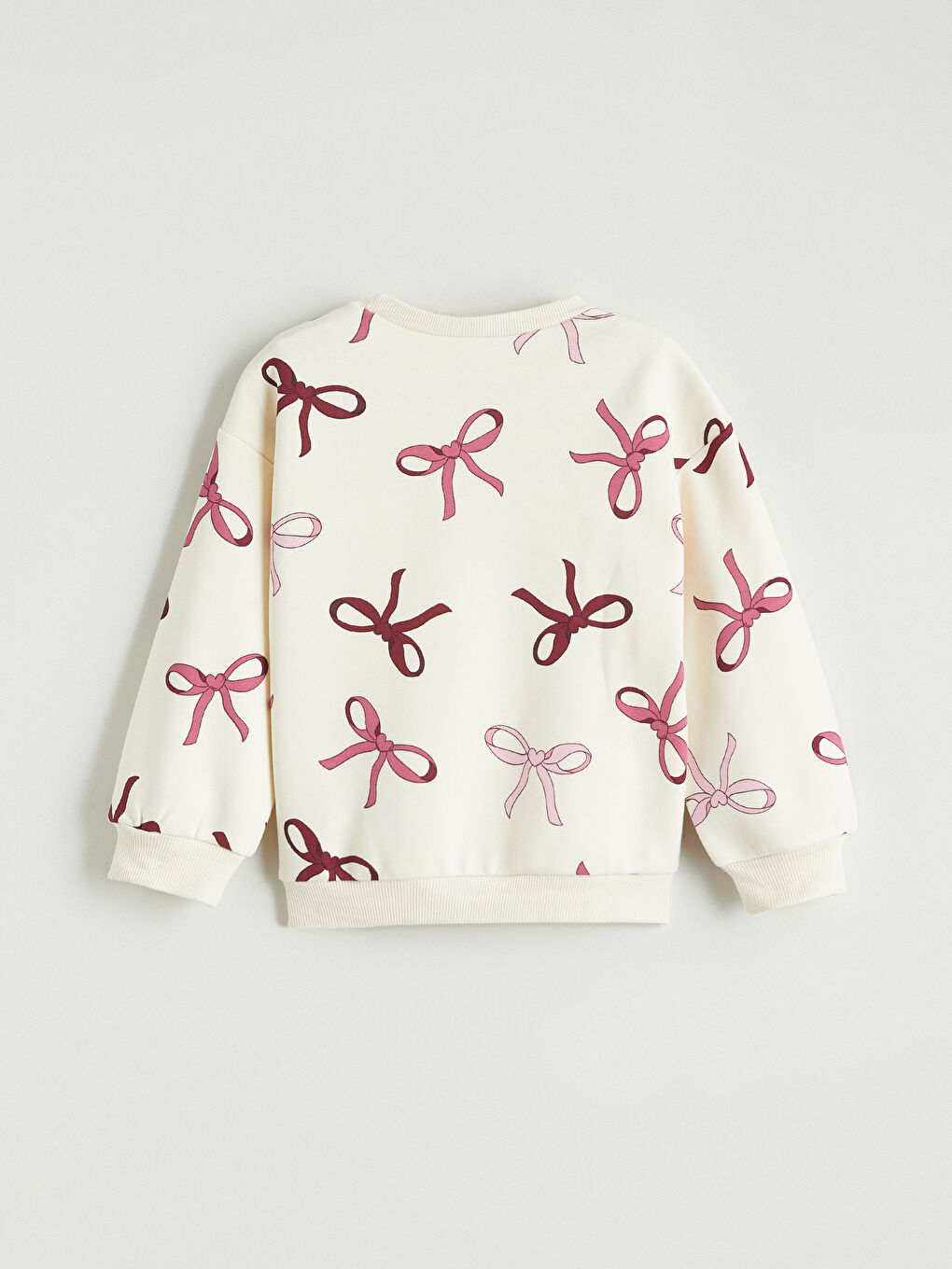 Ekru Fiyonk Baskılı Kız Çocuk Sweatshirt ve Tayt 2'li-4