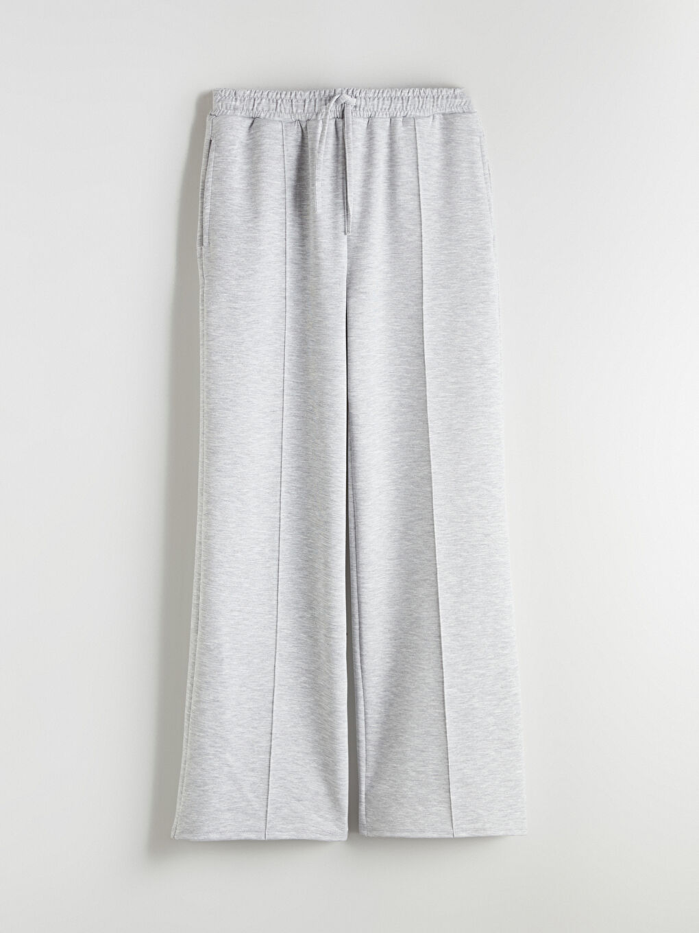 Gri Beli Lastikli Kadın Eşofman Altı-4