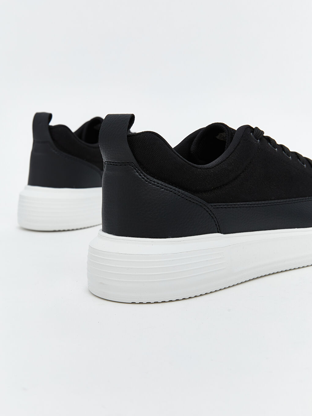 Siyah Bağcıklı Erkek Spor Ayakkabı-4