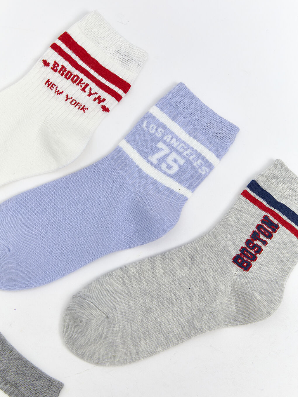 LCW Kids Patterned Girls' Ankle Socks 5 Pack -W5IH05Z4-J1F