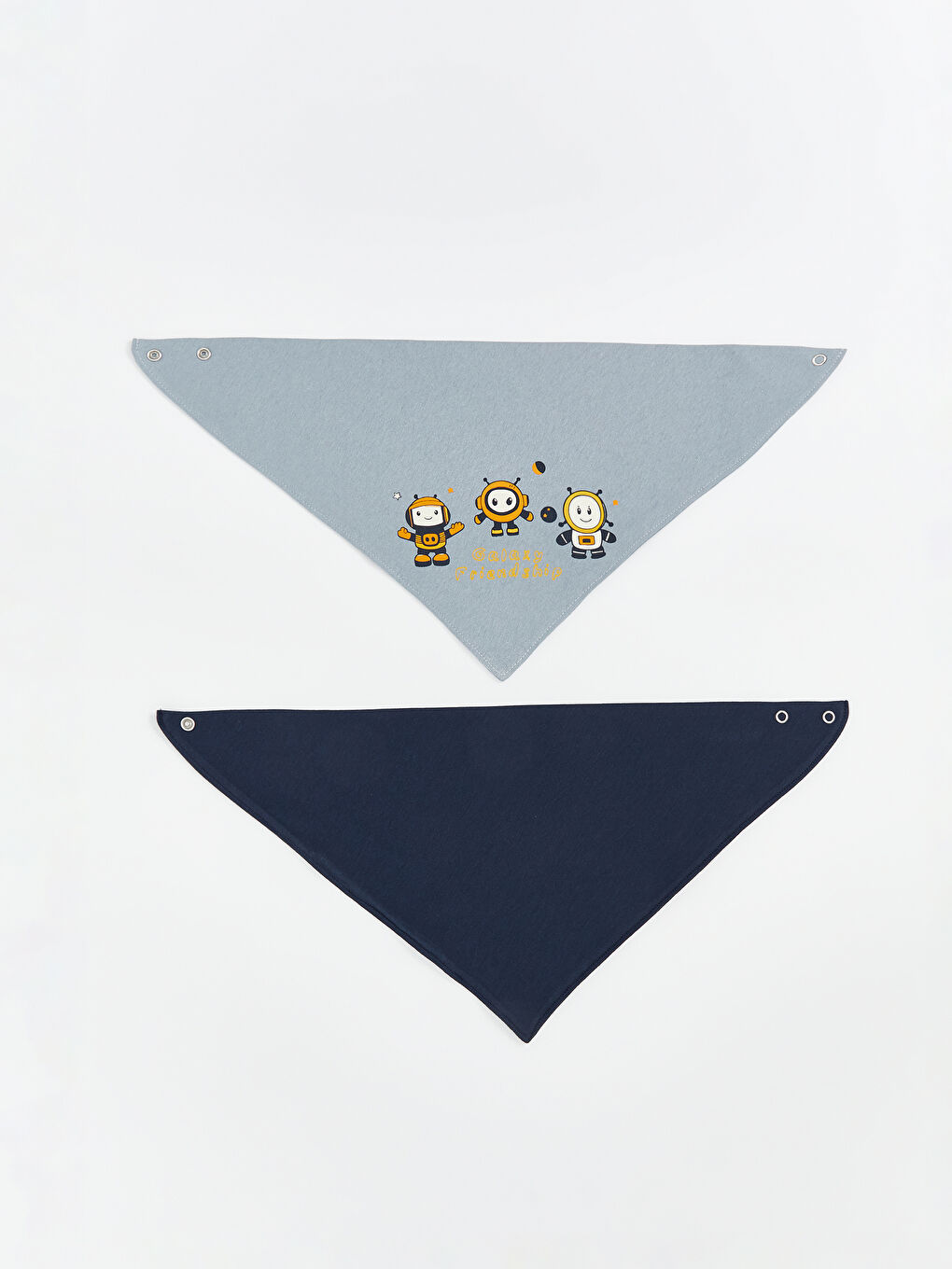 Baskılı Erkek Bebek Mama Önlüğü 2'li