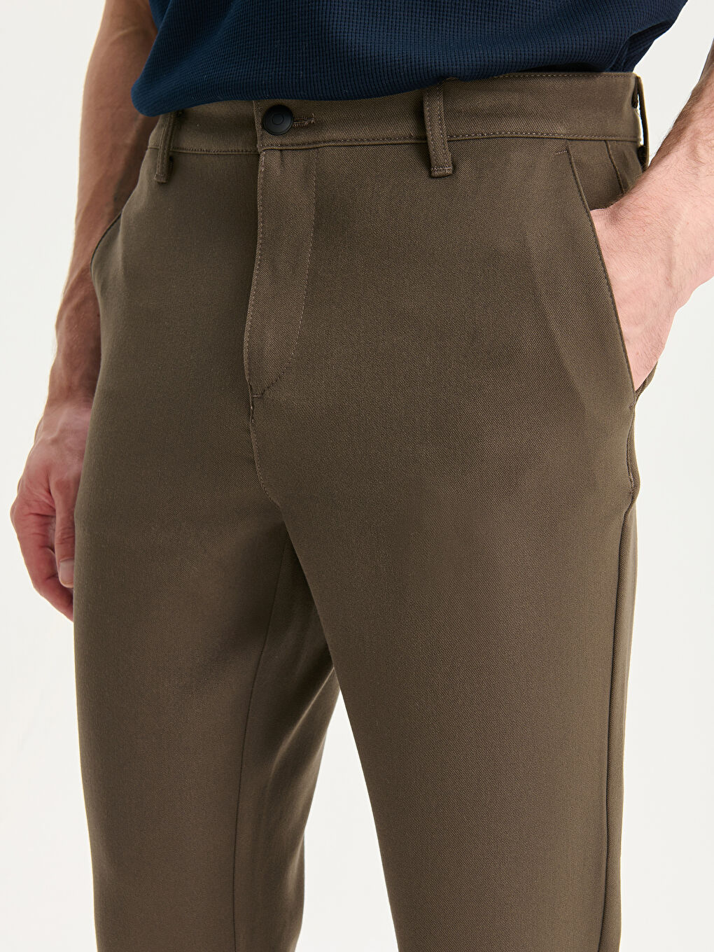 Haki Slim Fit Erkek Pantolon-2