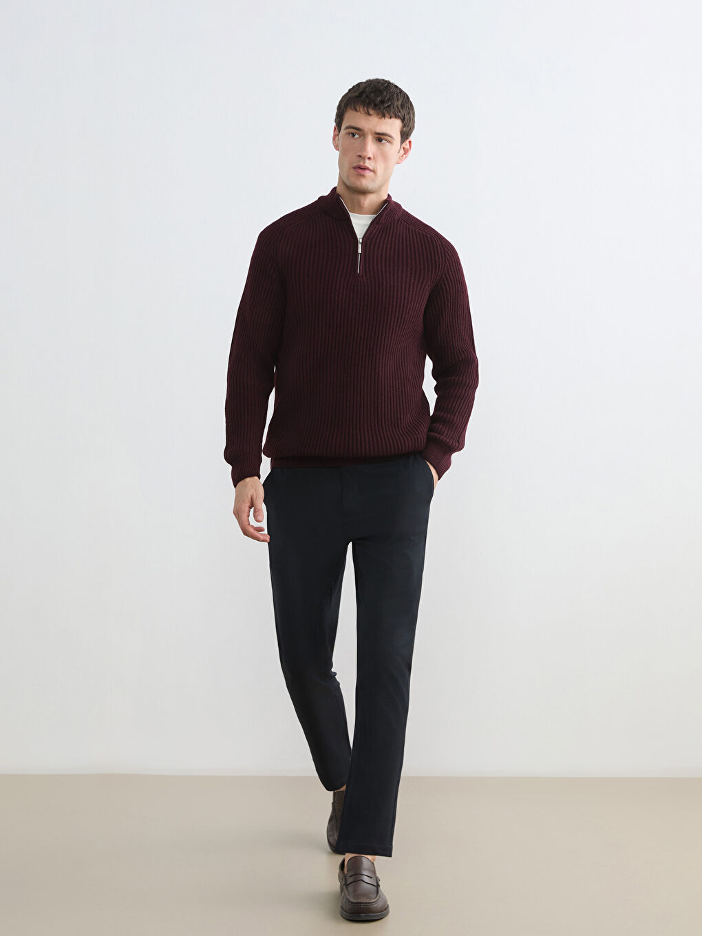 Lacivert Slim Fit Erkek Pantolon-1