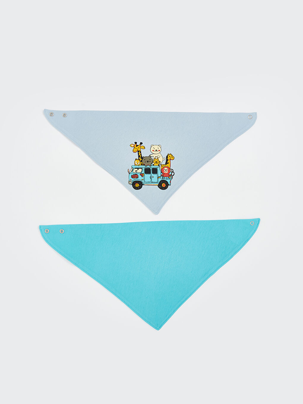 Baskılı Erkek Bebek Mama Önlüğü 2'li