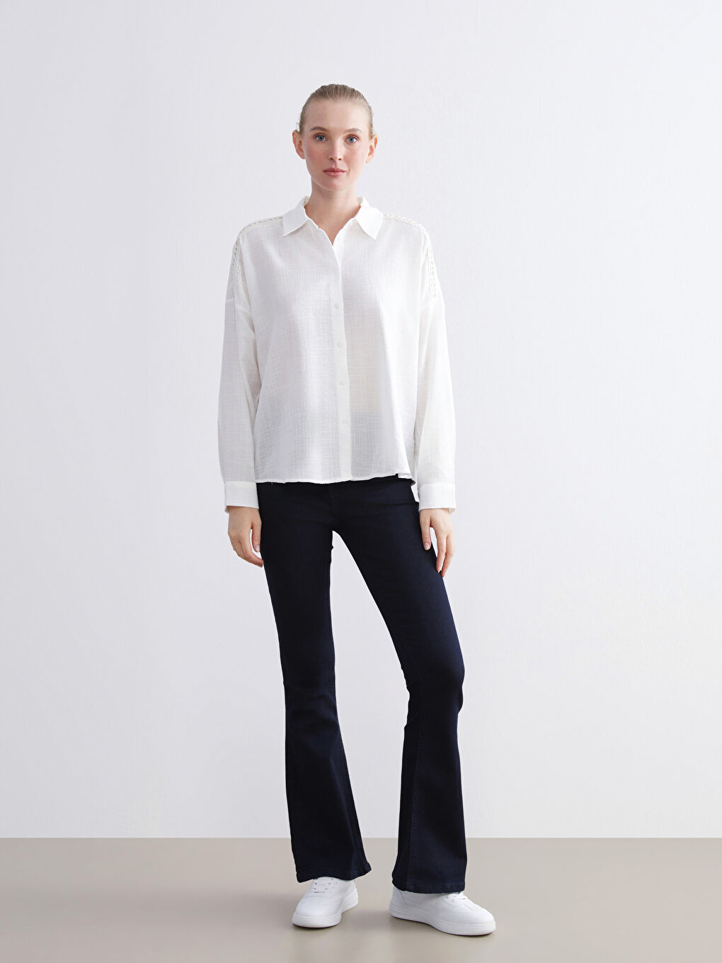 Lace Detailed Women's Shirt-1