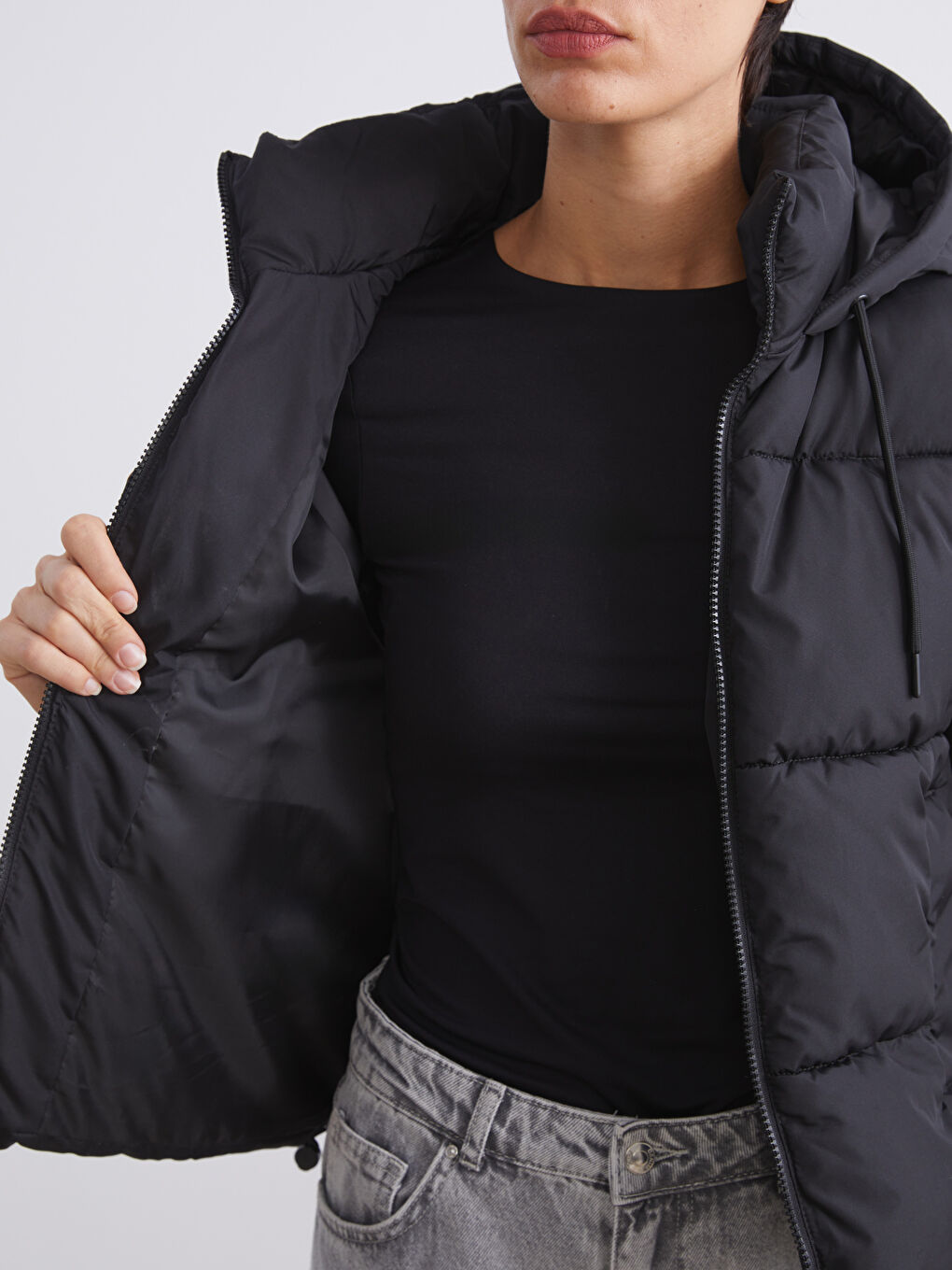 Hooded Women's Puffer Coat-3
