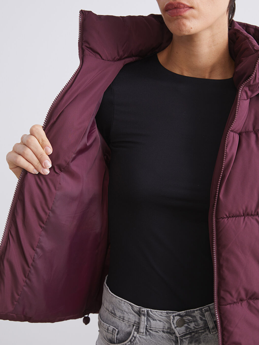 Ženska Puffer Jakna sa Kapuljačom-3