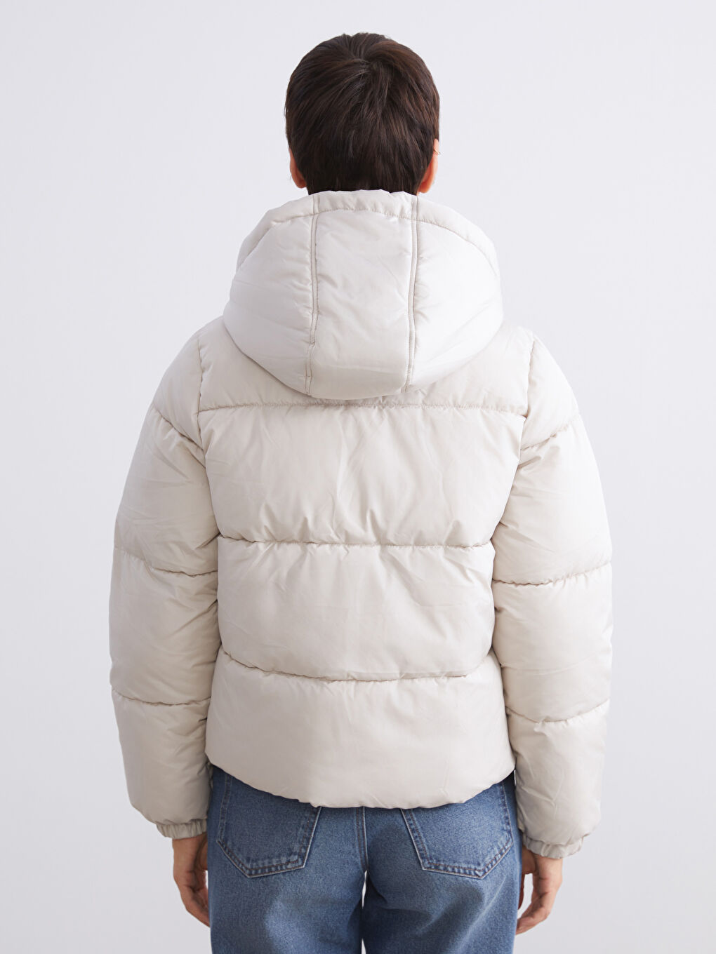 Žena EKRU Puffer jakna/napuhana deblja jakna-4