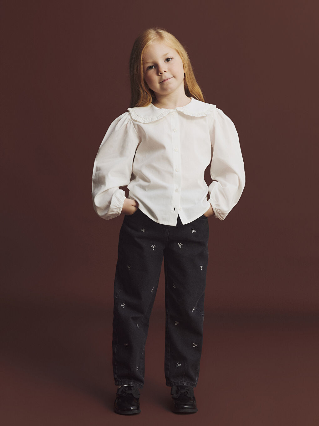 Baby Collar Basic Girl Shirt-1