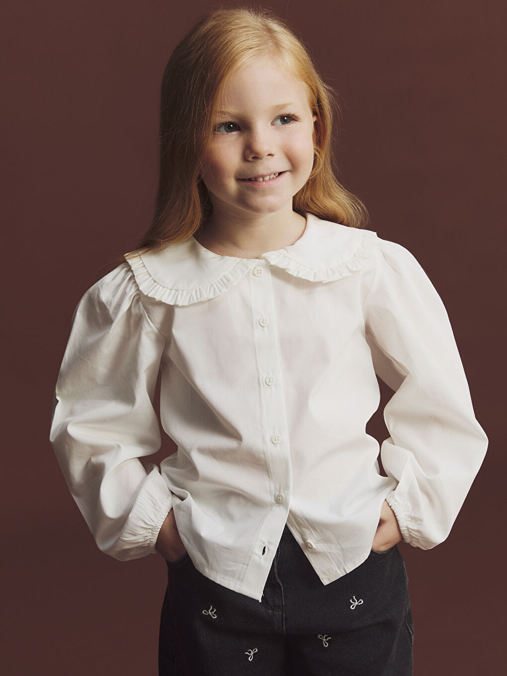 Baby Collar Basic Girl Shirt-2