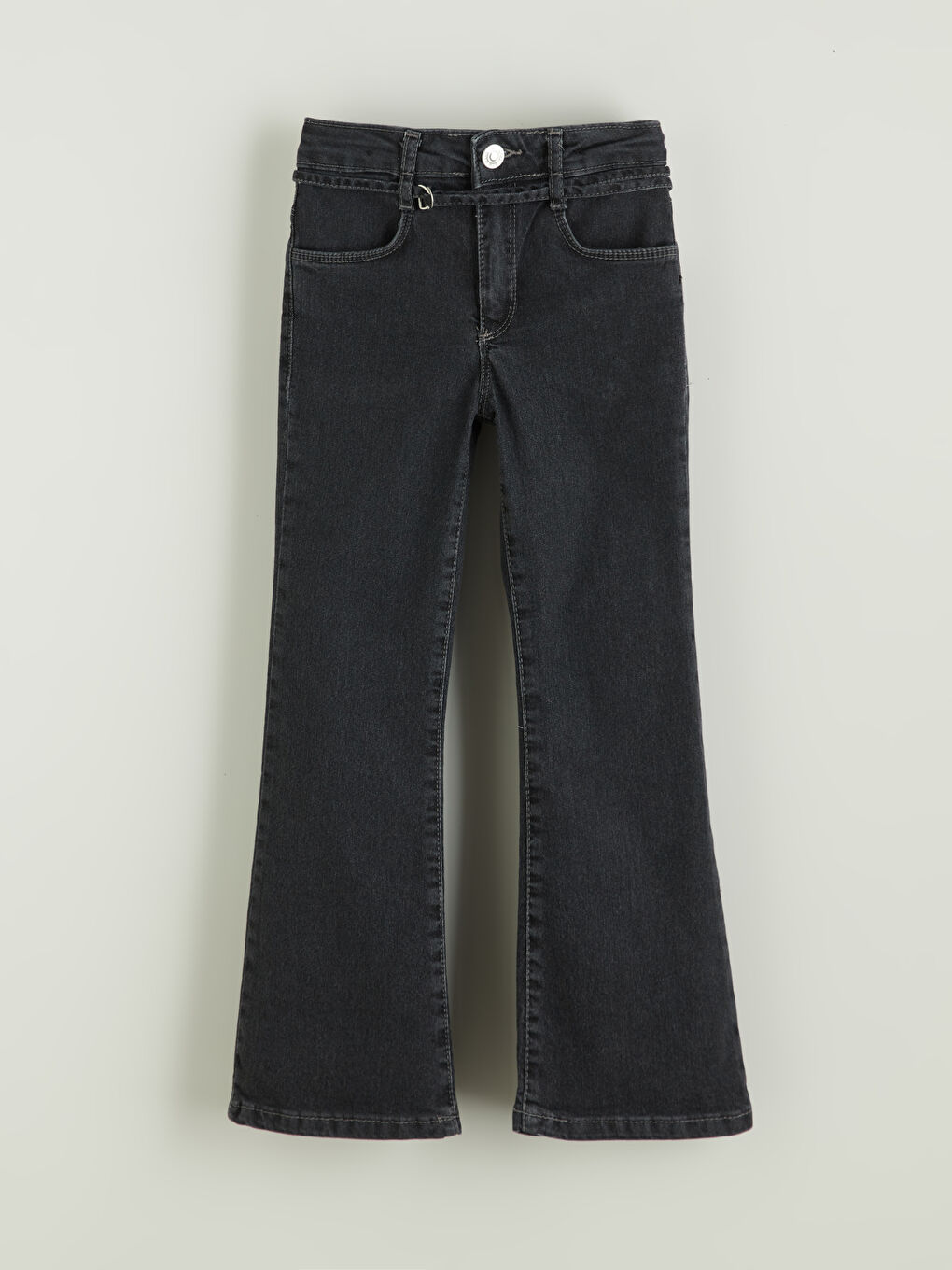 Karışık İspanyol Paça Kız Çocuk Jean Pantolon