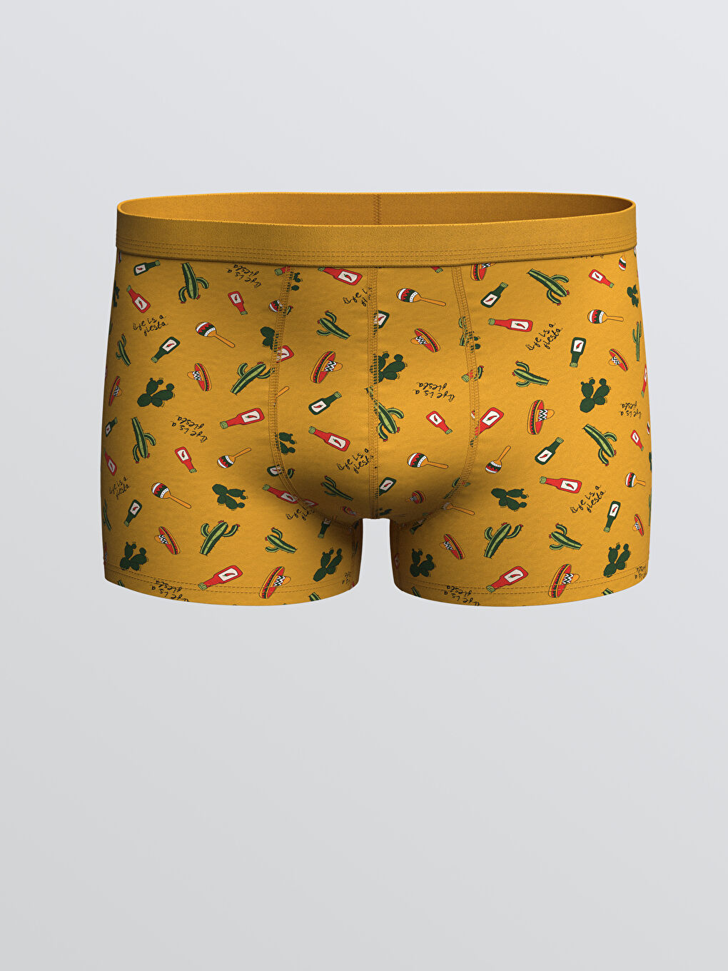 سراويل بوكسر قطن مطاطي بقصة عادية للرجال - ٣ قطع-2