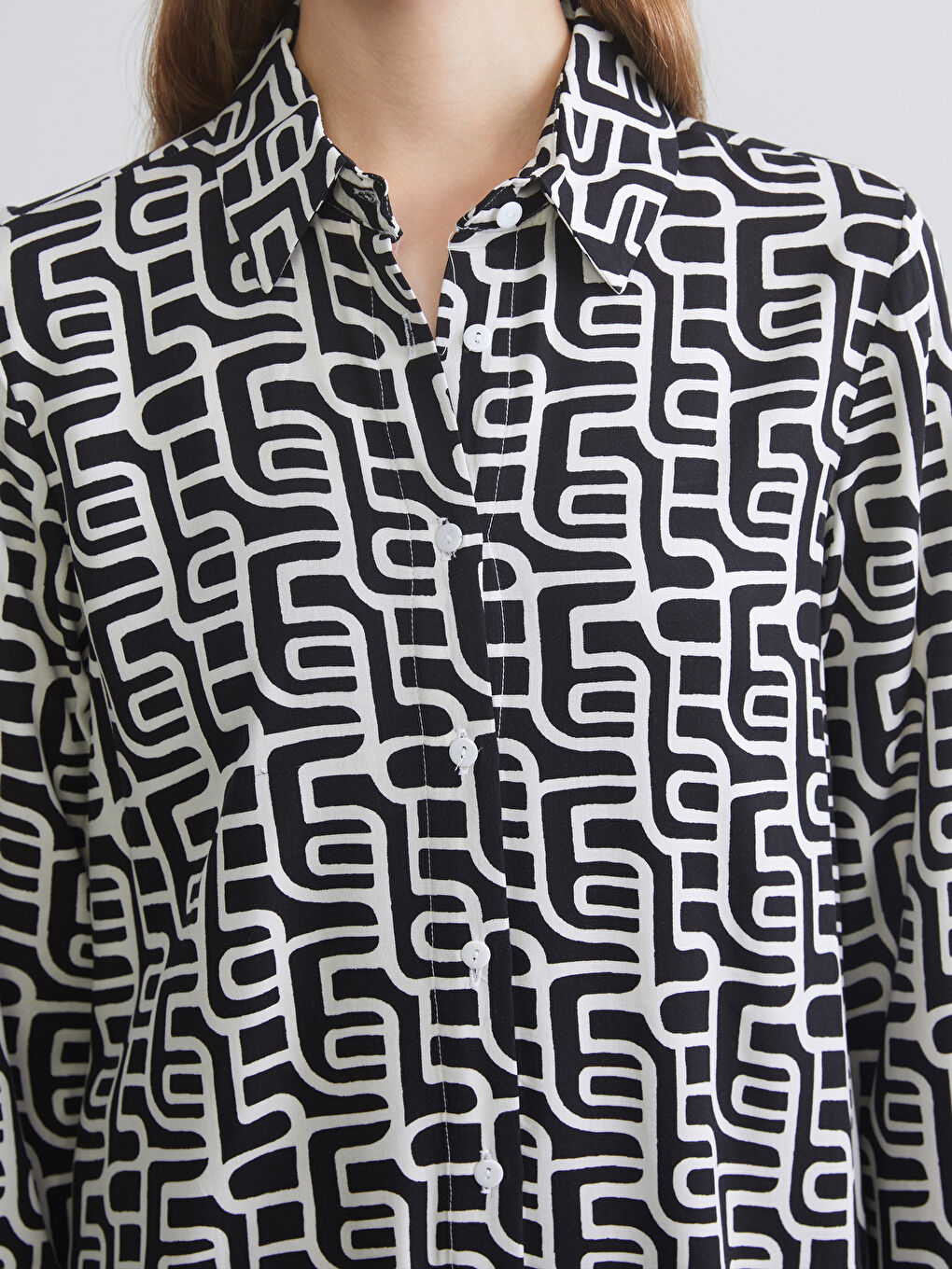 Patterned Women's Shirt Tunic-5