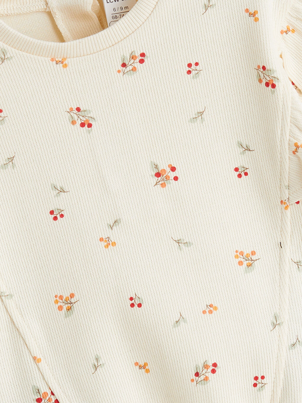 بلوزة وسروال للبنات الرضع بنقشة الزهور - عبوة من قطعتين-2