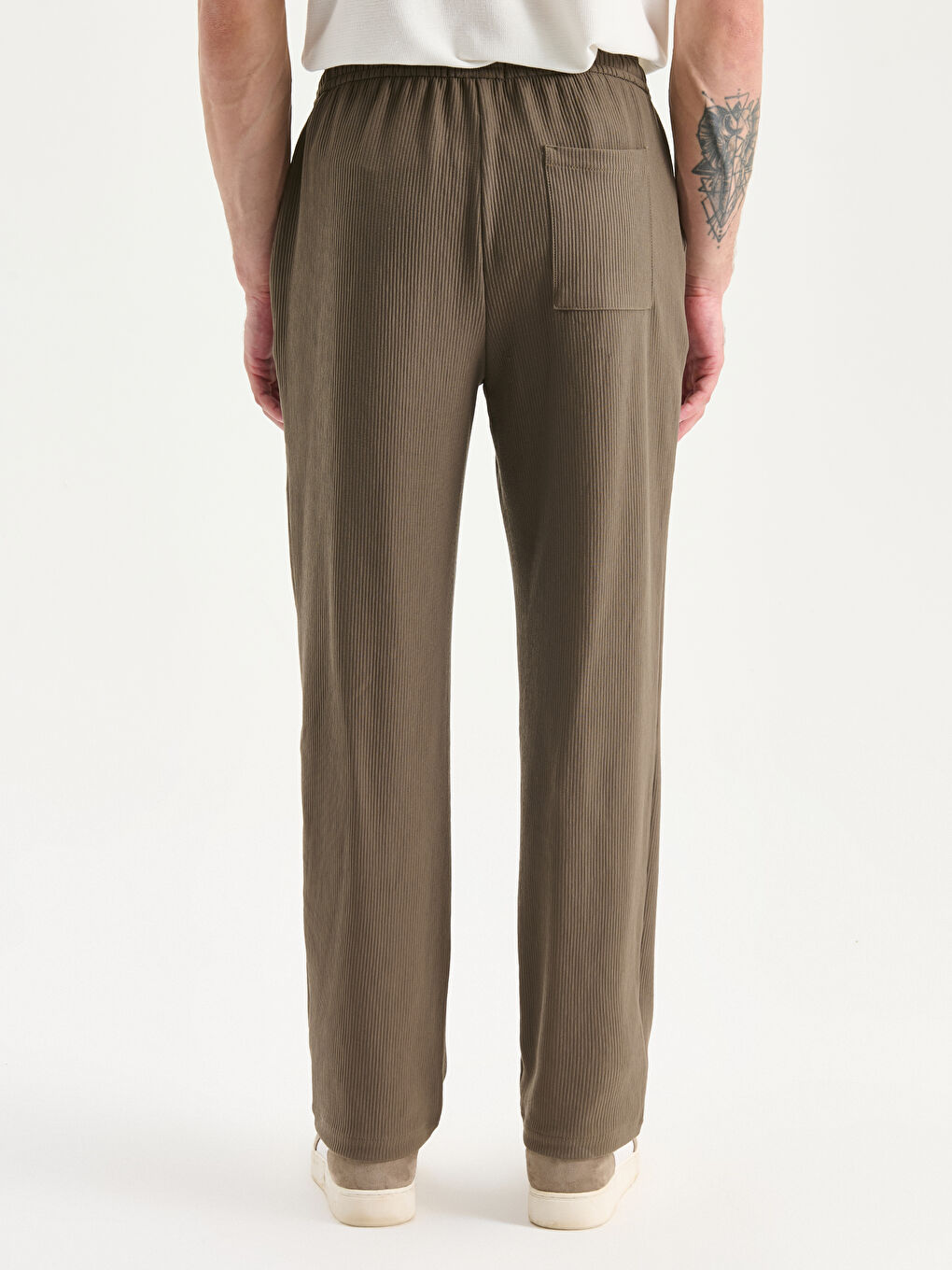 Standard Fit Men's Textured Trousers-3