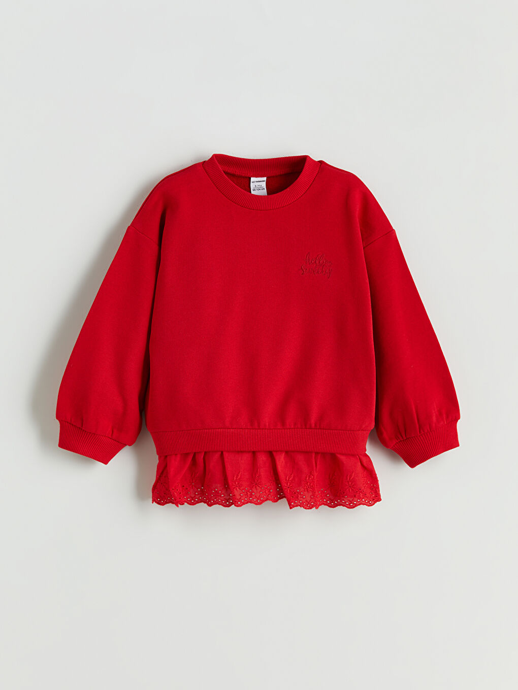 LCW Kids بلوزة رياضية بنات كول مدور مطرّزة -W5IH86Z1-HJY