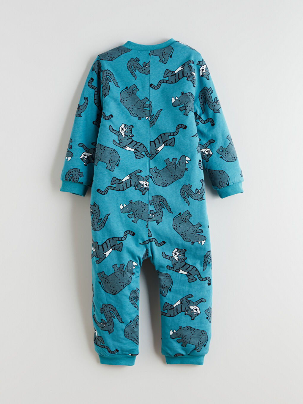 Turkuaz Baskılı Erkek Bebek Uyku Tulumu-3