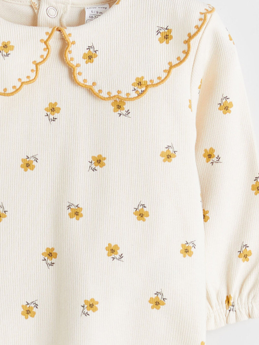 طقم سويت شيرت وبنطلون ليجنز بناتي رضع مُزهر قطعتين-5