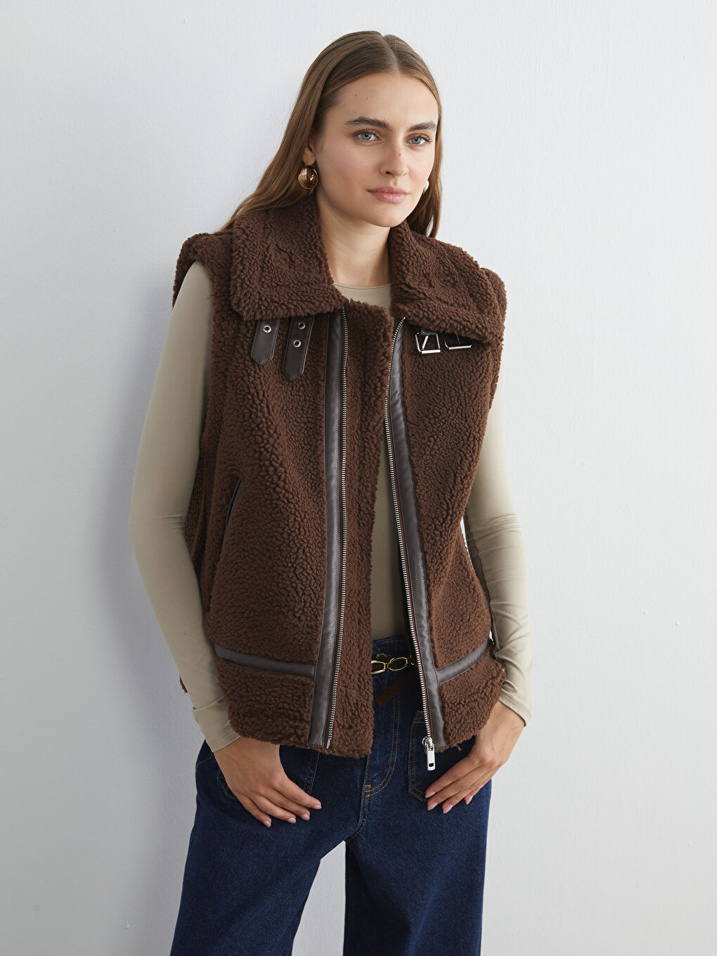 Woman BROWN Waistcoat