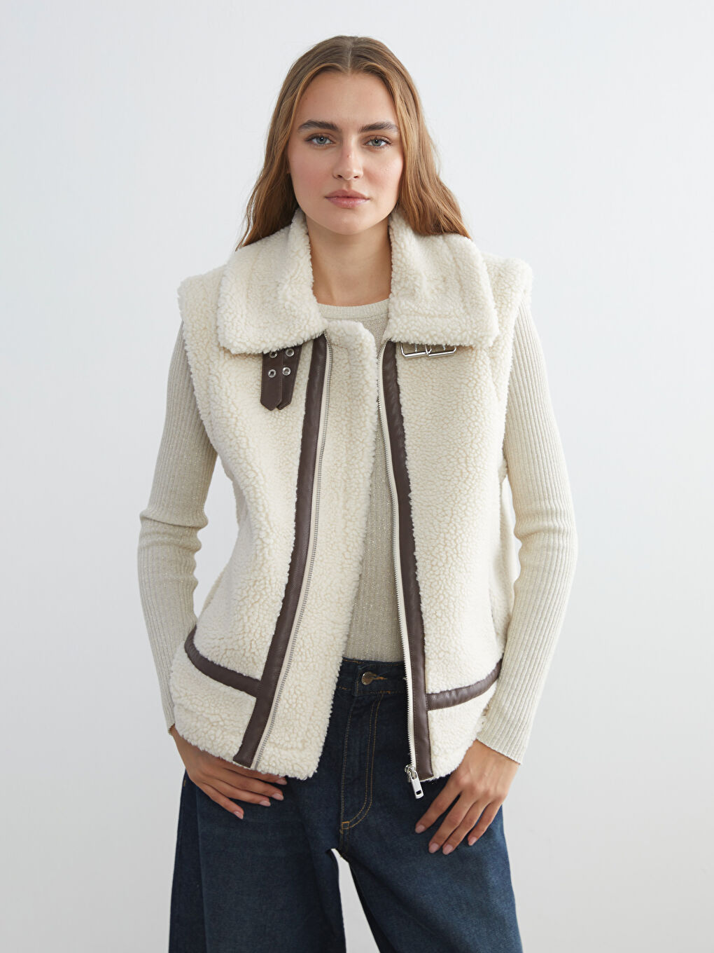 Woman BEIGE Waistcoat