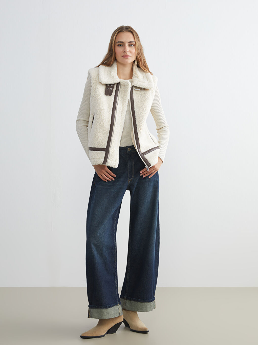 Woman BEIGE Waistcoat-1