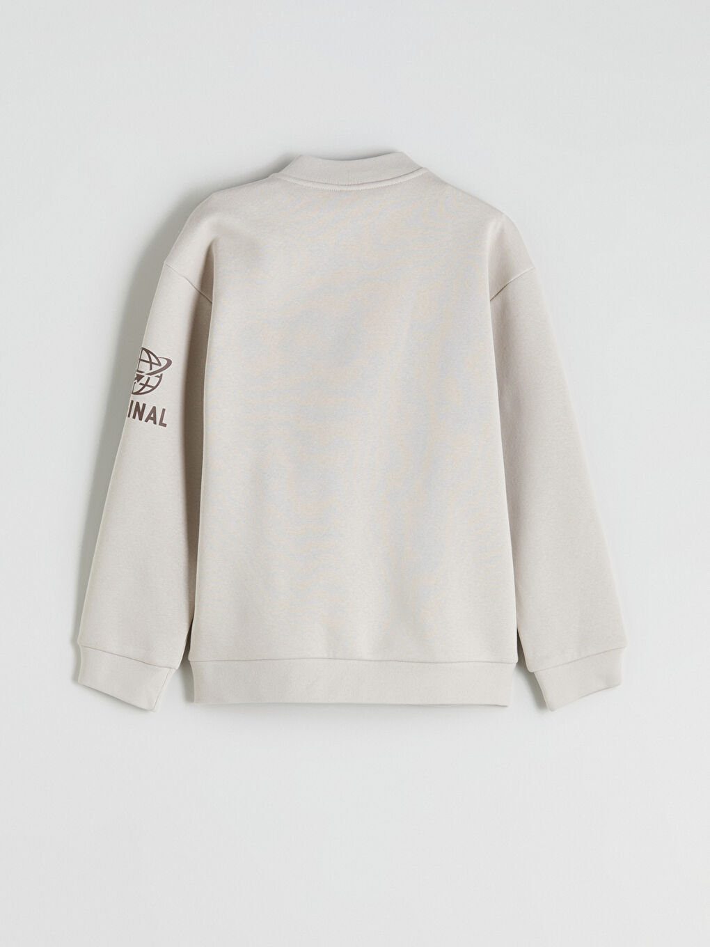 Boy BEIGE Zip-Up Sweatshirt-2