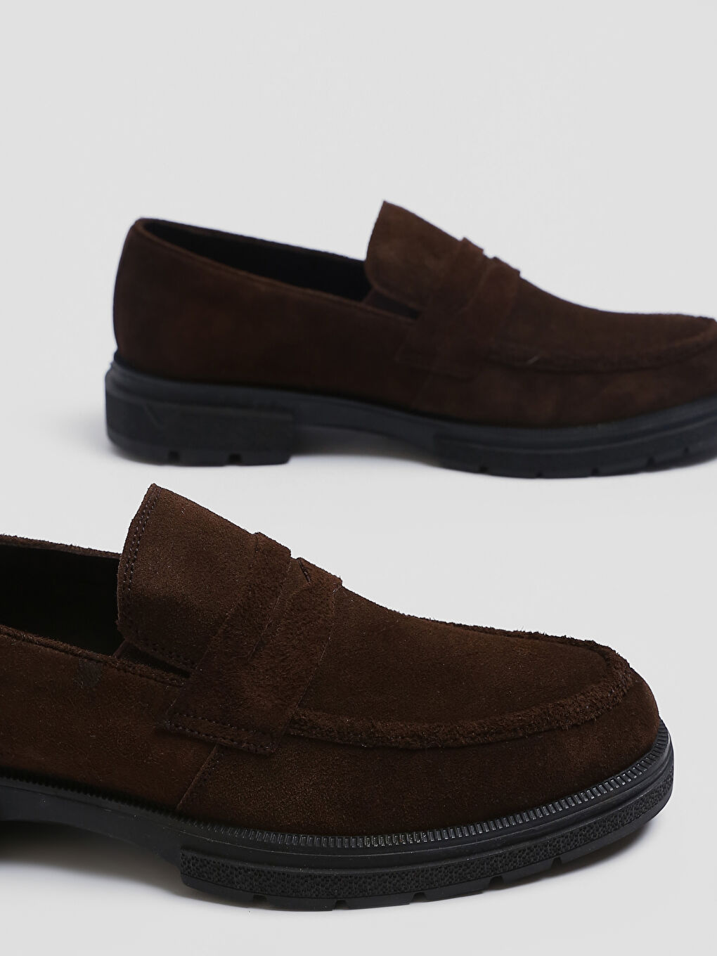 Faux Suede Men's Loafer Shoes-2