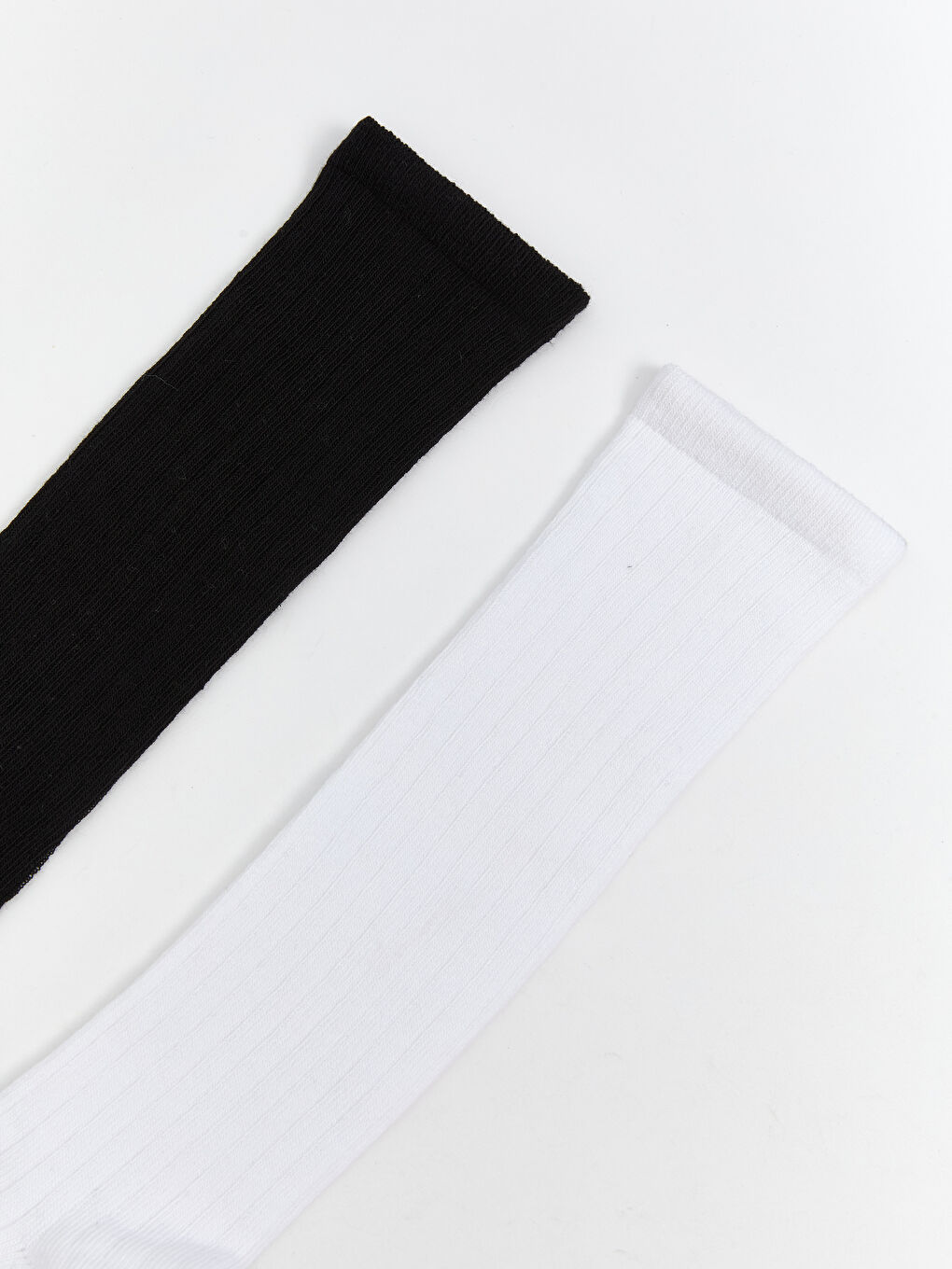 Karışık Basic Kız Çocuk Diz Altı Çorap 2'li-1