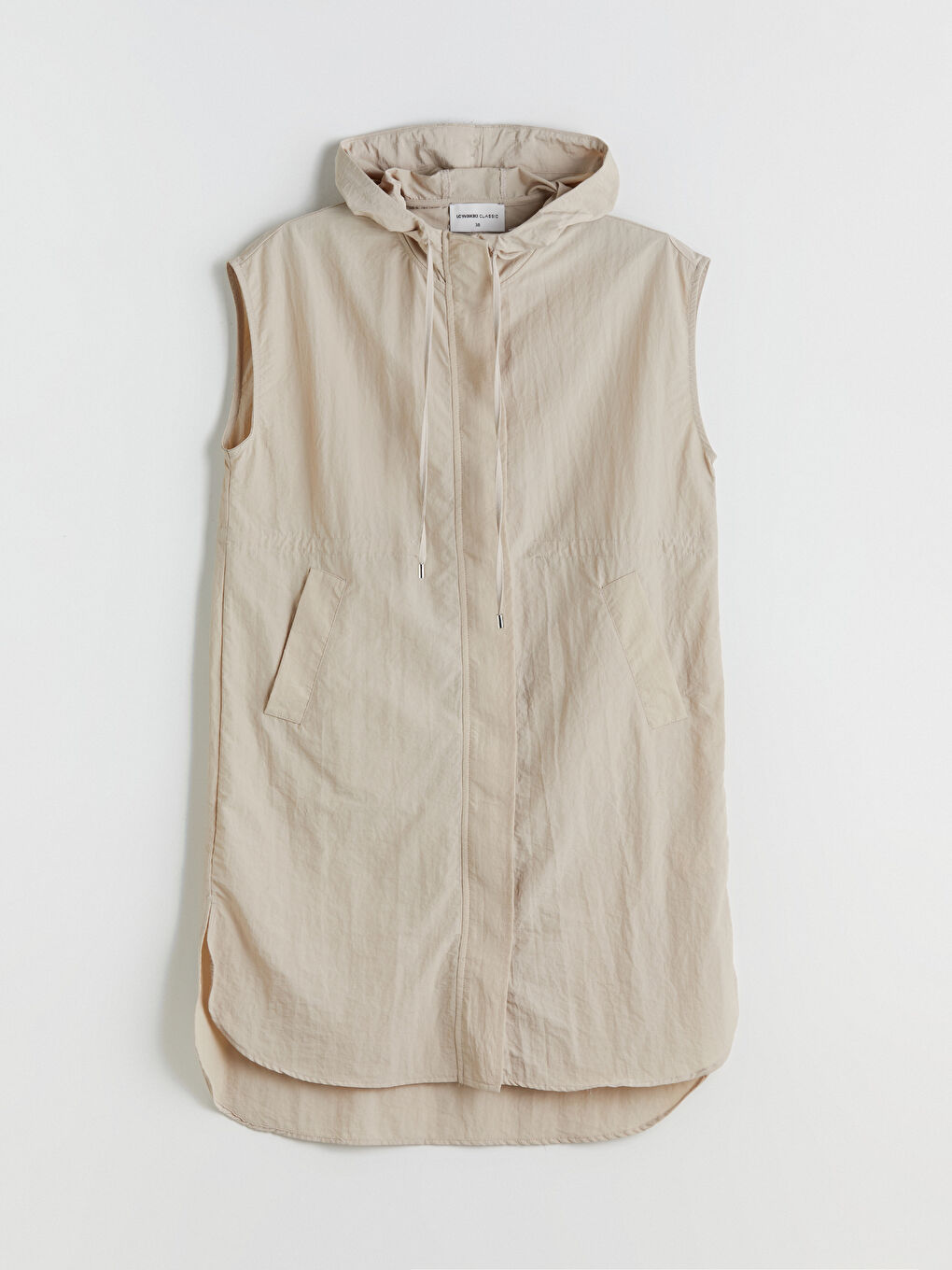 Hooded Poplin Oversize Women's Waistcoat-6