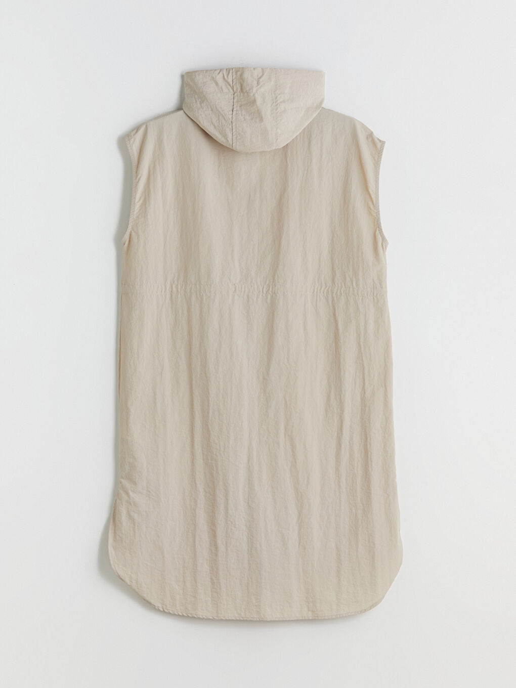 Hooded Poplin Oversize Women's Waistcoat-7