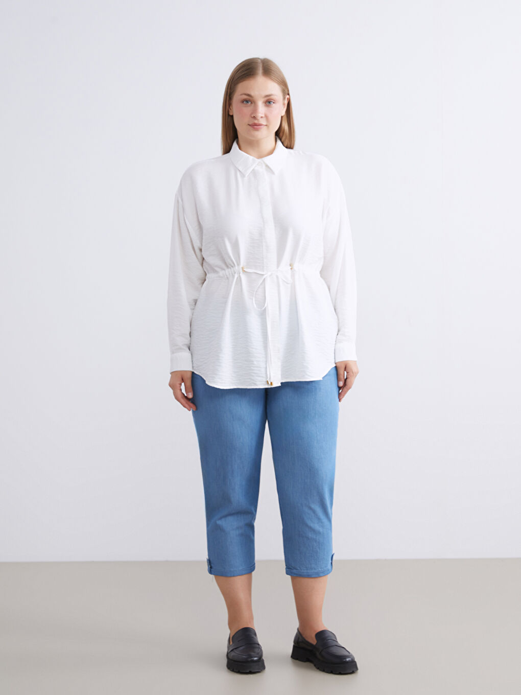 Woman ECRU Shirt Tunic-5