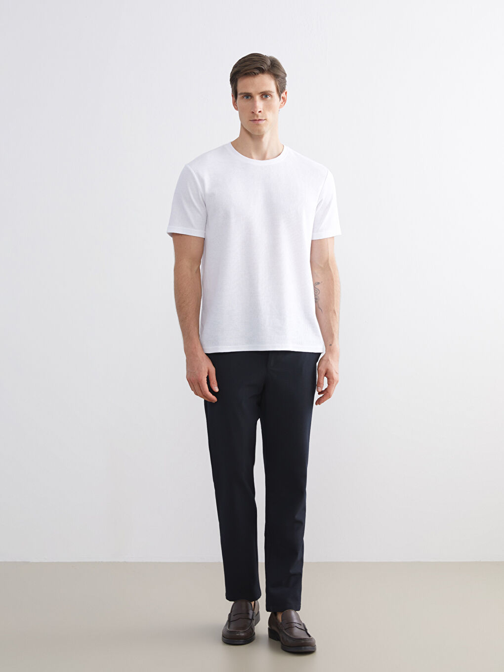 Crew Neck Plain Men's T-Shirt-1