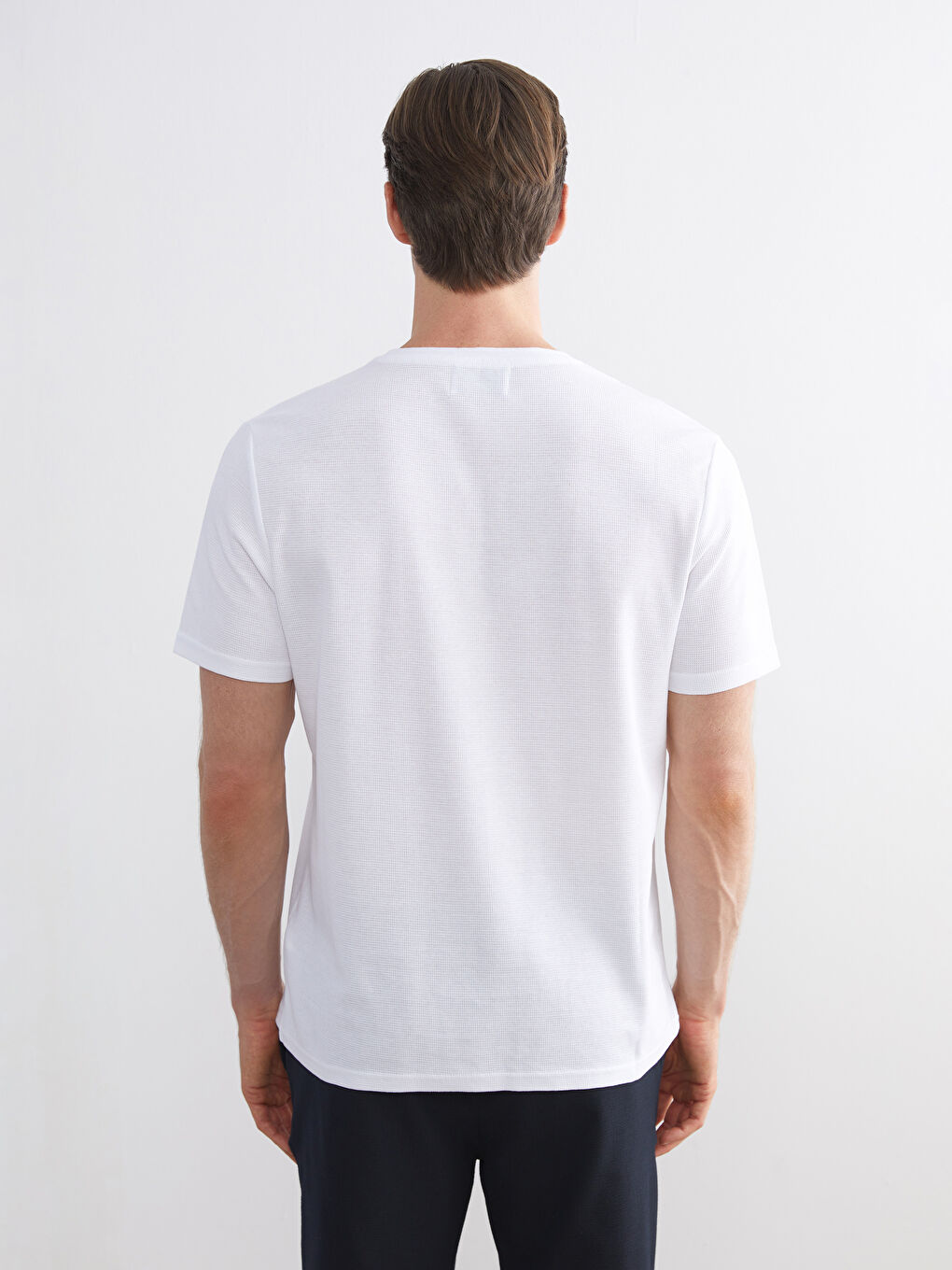 Crew Neck Plain Men's T-Shirt-3